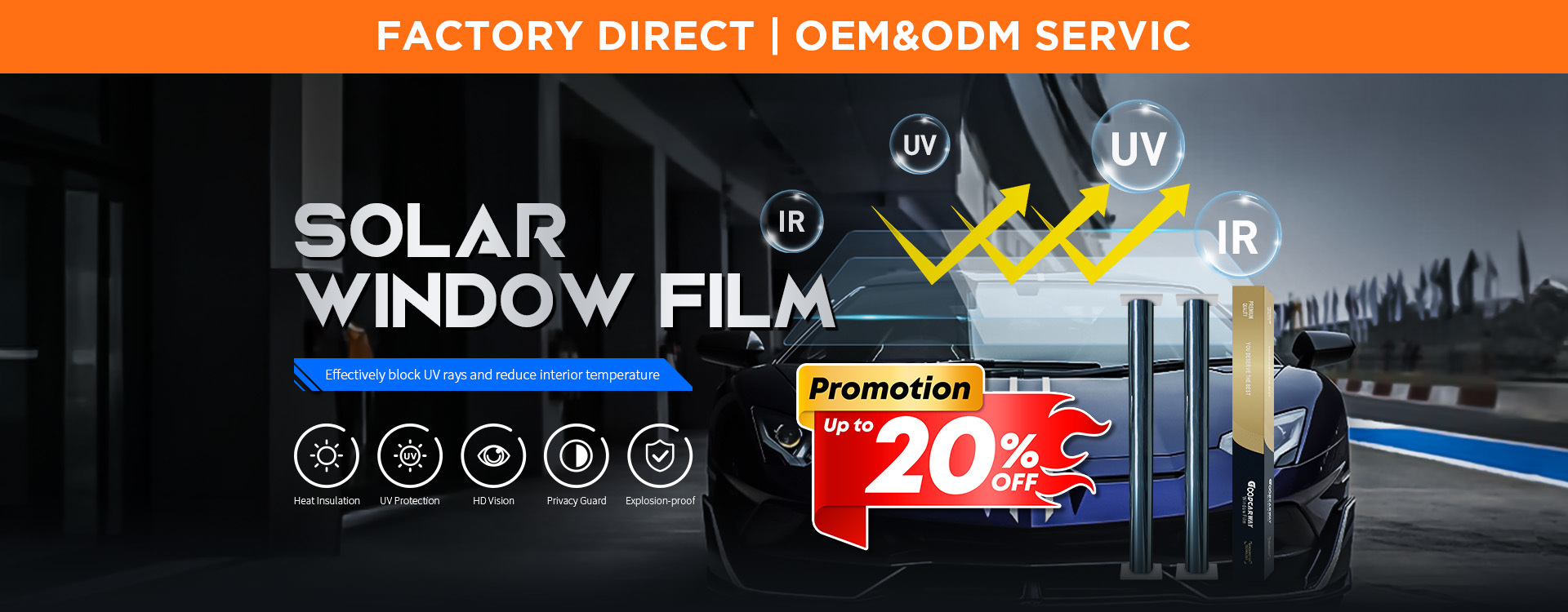 গুণ গাড়ী পেইন্ট সুরক্ষা ফিল্ম কারখানা