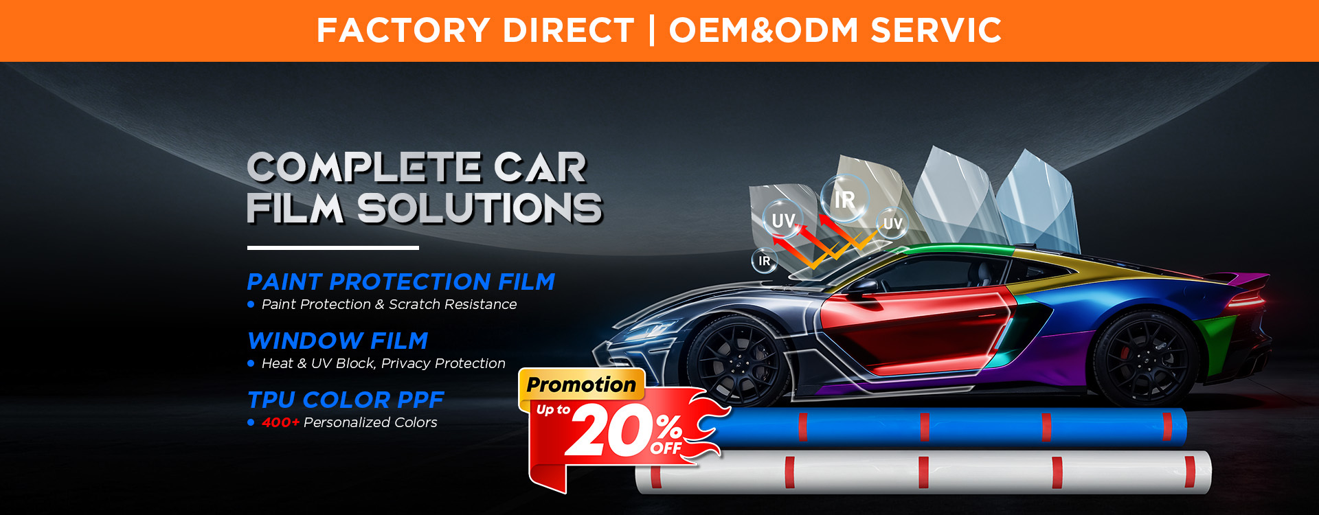 গুণ গাড়ী পেইন্ট সুরক্ষা ফিল্ম কারখানা